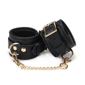 kajdanki na ręce z licowej ścisłej skóry