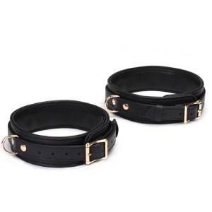 kajdanki na uda z licowej ścisłej skóry