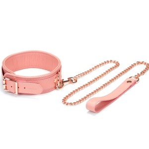 Stylowa obroża z licowej skóry