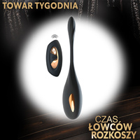 Podwójny całus – wibrujące jajeczko do waginy i masażu mięśni Kegla, z elektryzującym efektem delikatnych pieszczot, na pilota, silikon, IPX7