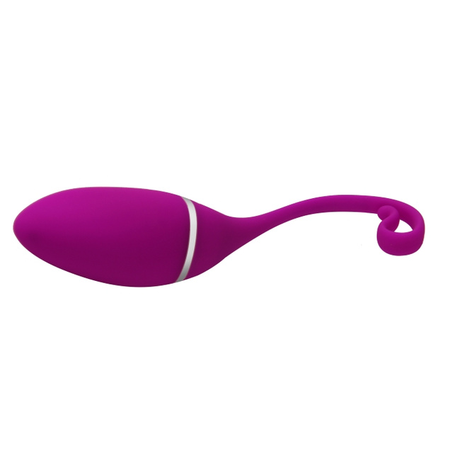 Wibrujące jajeczko spacerowe sterowane aplikacją Irena, purpurowe 7,5x3,5 cm