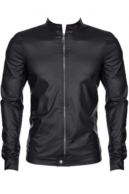 Dopasowana kurtka męska z ekoskóry