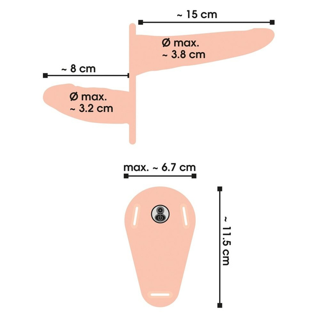 Wibrujący podwójny strap-on