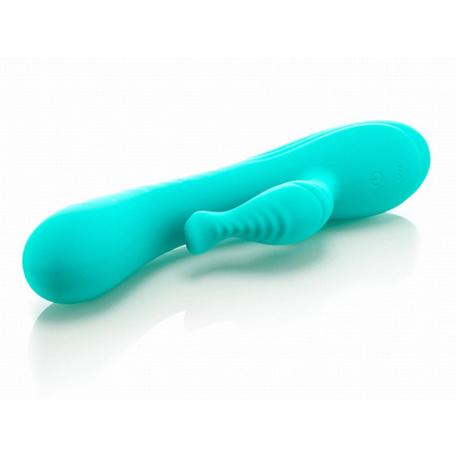 Długi, wodoodporny wibrator ze stymulatorem clitoris