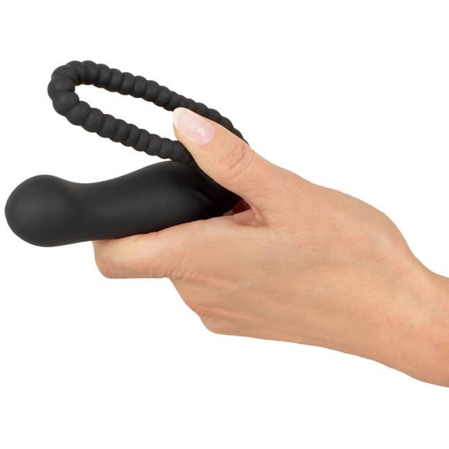 Doskonałe dopasowanie – strapon bez pasków z dającą się kształtować pętlą, dildo 11 cm, Ø max 3,2 cm