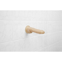 Wibrująco-rotujące dildo z przyssawką, wibrator do waginy i anusa, Platinum Cured Silicon, kolor cielisty, 20,3 cm / 14 cm wkładane, rozmiar XL