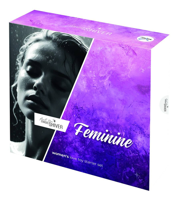 Zestaw startowy dla kobiet , 4 elementy: masażer z wibracjami, plug anal, kulki waginalne i dildo z przyssawką