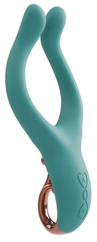 Wibrator dla par podwójny – dwukońcówkowy stymulator łechtaczki pochwy penisa i całego ciała 16 trybów wibracji silikon