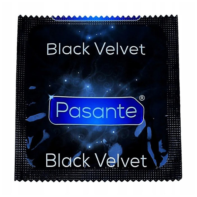 Prezerwatywy  Pasante Black 1 szt.-czarna 19cm/55mm