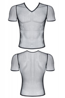 Czarny męski t-shirt z siateczki