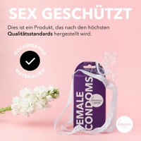 Prezerwatywy dla kobiet, ultracienkie, wegańskie, bez lateksu, produkt medyczny, bezzapachowe, 3 sztuki