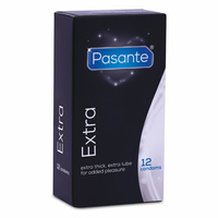 Prezerwatywy  Pasante Extra 12 szt-dodatkowy lubrykant 18cm/52mm