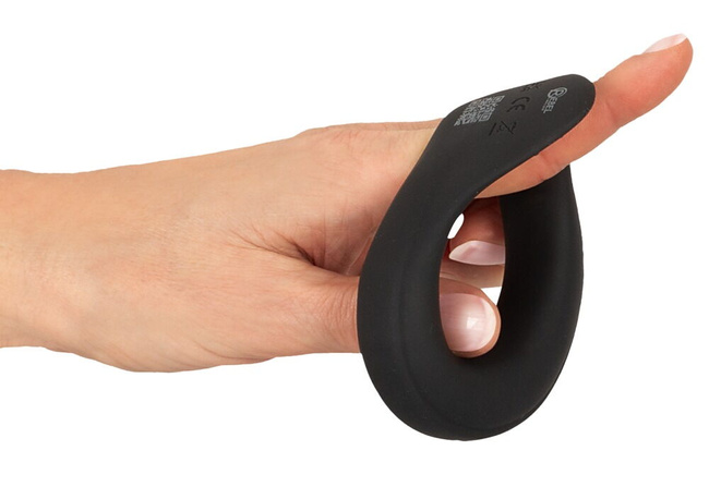 Wibrujący pierścień ring erekcyjny stymulacją jąder, 2 generatory wibracji, silikon, wodoodporny IPX7, Ø 4 cm (rozciągliwe)