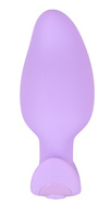 Wibrujący pieszczoch analny Cuties, o zmiennej grubości, kolor fioletowy, silikon