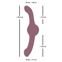Wibrujący tytan – dildo dwustronne z ultrasilnymi wibracjami 