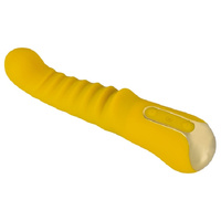 Dynamiczny, silny wibrator do punktu G z elastyczną główką i karbowanym trzonem