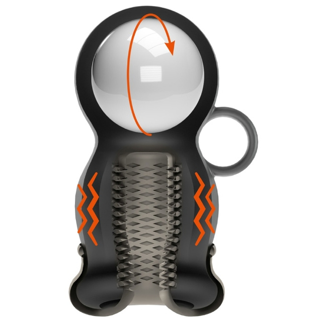 Szalony rebeliant - masturbator bezwładnościowy z wirującą kulą, generującą najsilniejsze wibracje