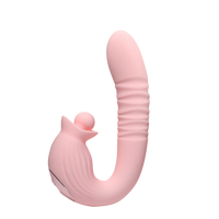 Wibrator posuwisto-wahadłowy z rotującą kulką do łechtaczki, IPX6, dł. 19 cm