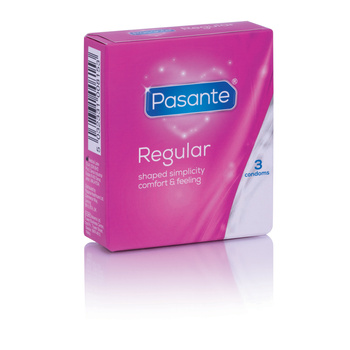 Prezerwatywy  Pasante Regular 3 szt.-anatomiczne 19cm/53mm