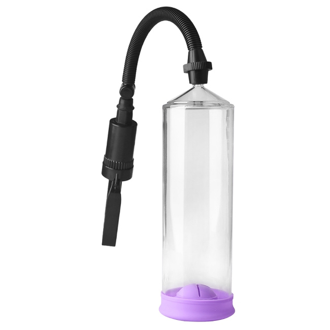 Pompka do penisa z trzema wymiennymi uszczelkami, 23 cm, Ø 7,2 cm, ring erekcyjny w prezencie