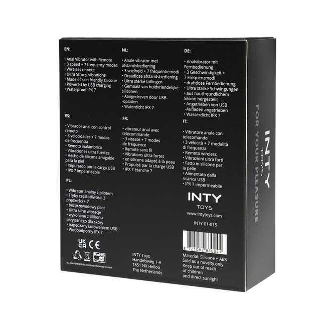 Mocny, czarny korek analny w kształcie rakiety,  dł. 11cm, Ø 4cm, wodoodporny IPX7, na pilota