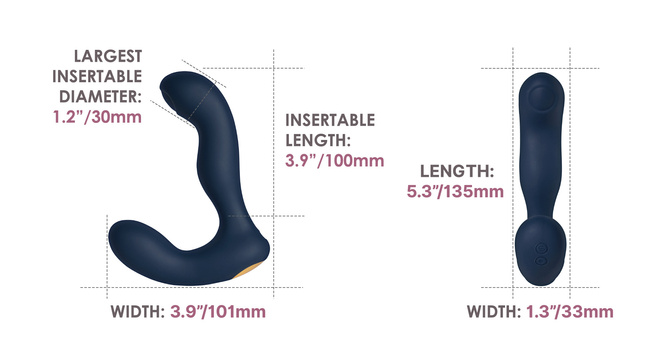 Masażer prostaty i krocza z wibracjami i pulsacją IKER NEO sterowany aplikacjami na smartfon cyberseks