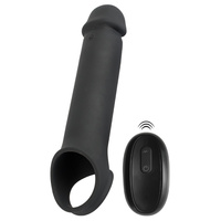 Wibrująca nakładka na penisa +8 cm z 10 trybami wibracji za pomocą bezprzewodowego pilota