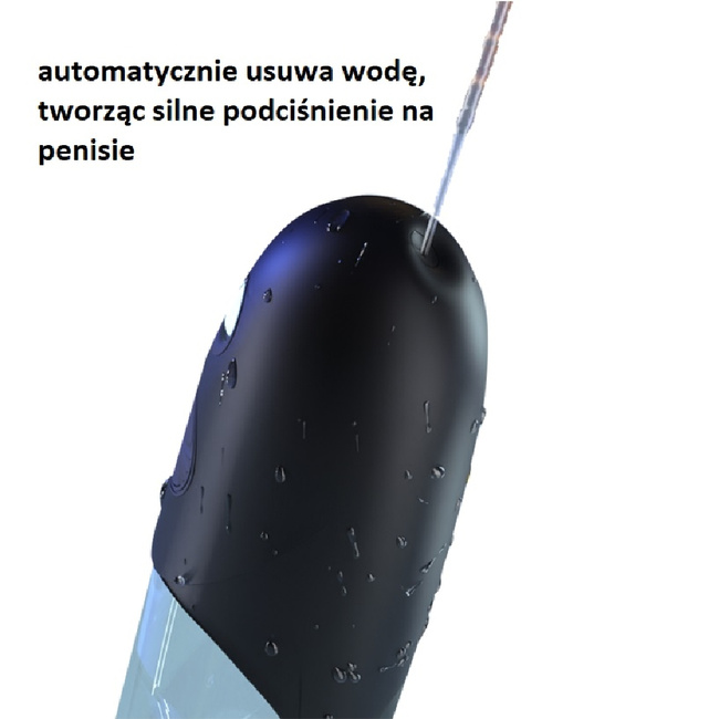 Pompka do penisa wodna i powietrzna, automatyczna, 3 tryby ssania, rozmiar uniwersalny