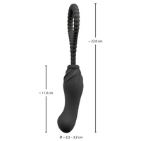 Doskonałe dopasowanie – strapon bez pasków z dającą się kształtować pętlą, dildo 11 cm, Ø max 3,2 cm