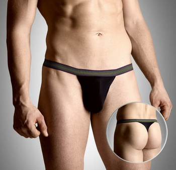 Stringi męskie czarne