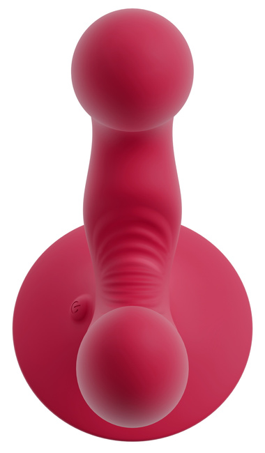 Uśmiechnięty wibrator waginalno-analny z przyssawką, 9 trybów wibracji, wodoodporny, silikon