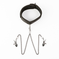 Wyściełana obroża i smycz SEI MIO, soft BDSM, bondage