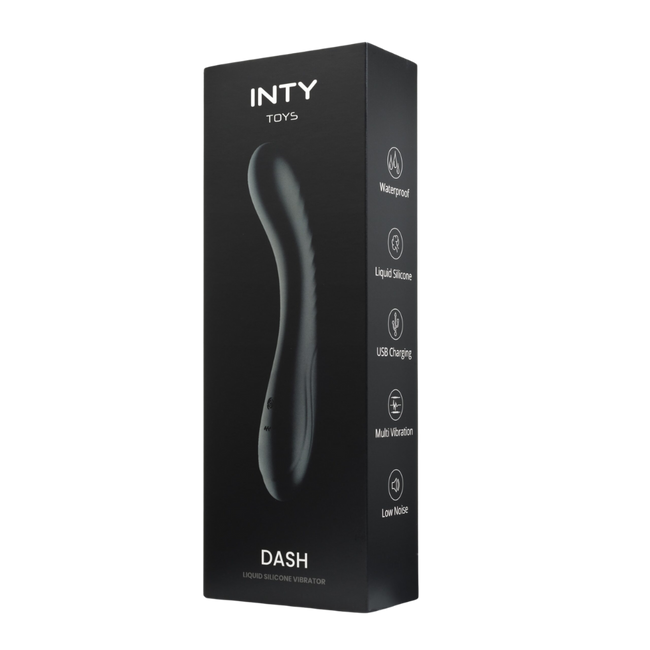 Wibrator do stymulacji punktu G, mocny, giętki, czarny, wodoodporny IPX7, 20 cm, silikon