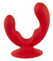 Uśmiechnięty wibrator waginalno-analny z przyssawką, 9 trybów wibracji, wodoodporny, silikon