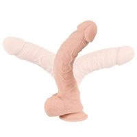 Ogromne, wyginane dildo z przyssawką 29 cm