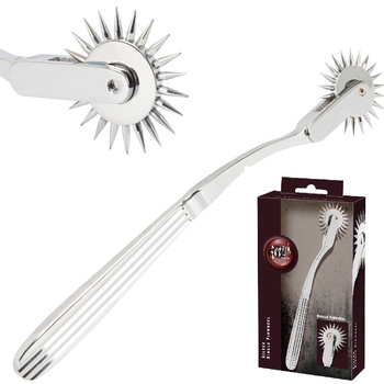 Metalowe radełko pojedyncze, radełko Wartenberga jednorzędowe, stal nierdzewna, kolor: srebrny, BDSM