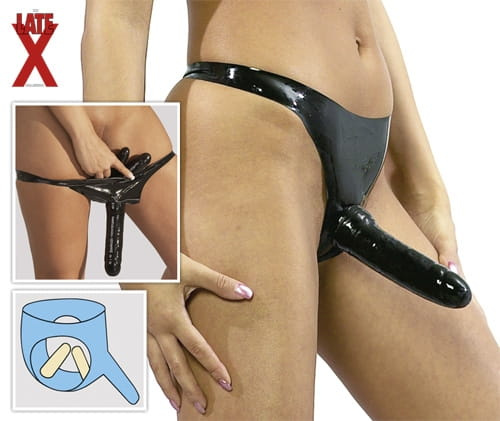 LateX - Slipy damskie + 3 dilda S/L