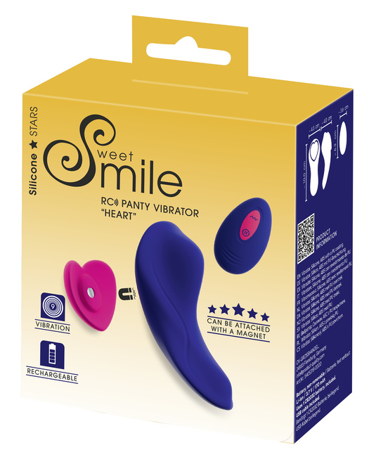 Dyskretny wibrator spacerowy do majtek z pilotem, 9 wibracji, magnetyczne mocowanie w kształcie serca