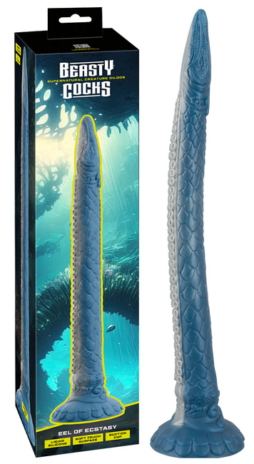 Uramoros – wąż wiecznej ekstazy. Fantasy dildo jak długi, gibki wąż. Silna przyssawka. Dł. 46 cm, wkładane 42 cm, Ø 5,2 cm