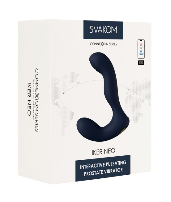 Masażer prostaty i krocza z wibracjami i pulsacją IKER NEO sterowany aplikacjami na smartfon cyberseks