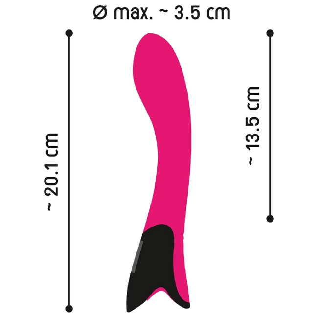 Teraz wiesz - wibrator do punktu G z cyfrowym wyświetlaczem, neonowy róż, silikon, 20,1 cm