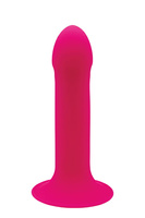 Dildo proste z silną przyssawką, termoaktywne, silexpan silikon, dwuwarstwowe, rozmiar średni 16,5 cm, kolor różowy