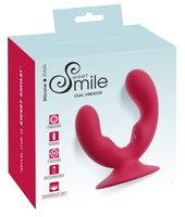 Uśmiechnięty wibrator waginalno-analny z przyssawką, 9 trybów wibracji, wodoodporny, silikon