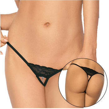 Czarne stringi Tessili