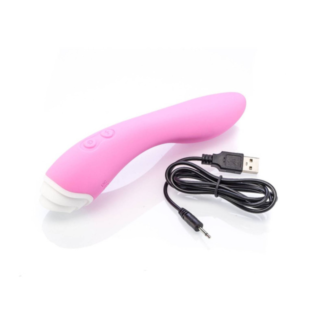 Wibrator z języczkiem do punktu G (różowy)