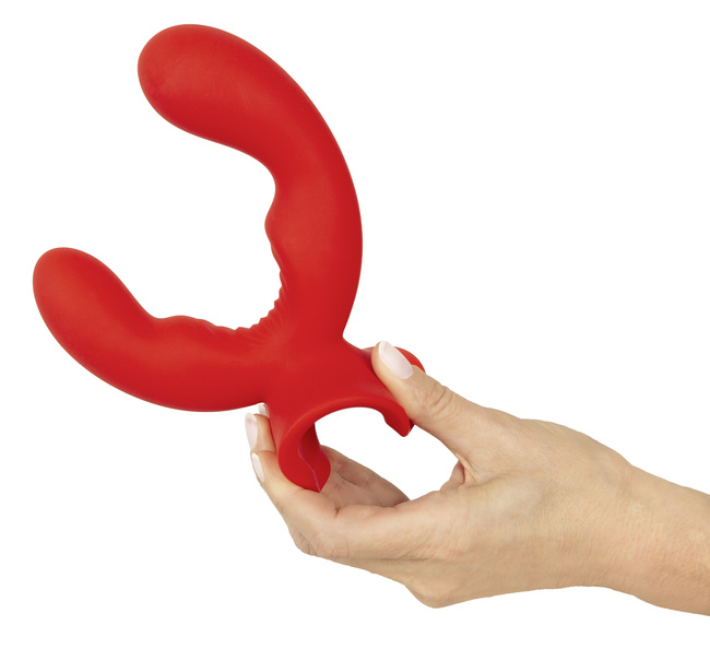 Uśmiechnięty wibrator waginalno-analny z przyssawką, 9 trybów wibracji, wodoodporny, silikon