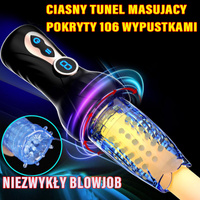 W GRUDNIU MOŻE PÓŹNIEJ Elektroniczny automatyczny masturbator wirujący i posuwisty 9 trybów