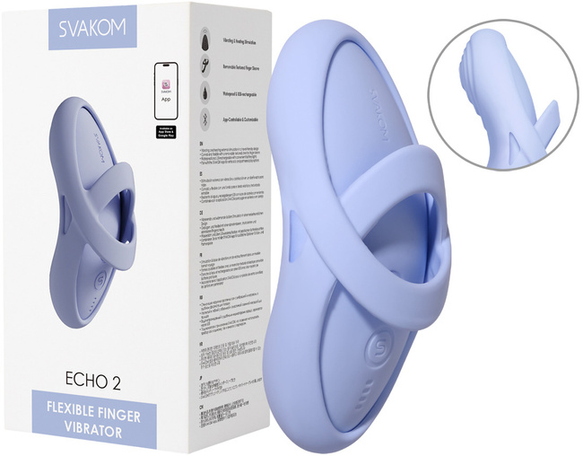 Figlarz na palcu - Wibrator na palec sterowany smartfonem SVAKOM z funkcją grzania wodoodporny