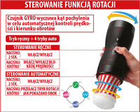 Rotator masturbatorów TENGA - Vacuum Gyro Roller - masturbator TENGA - GRATIS