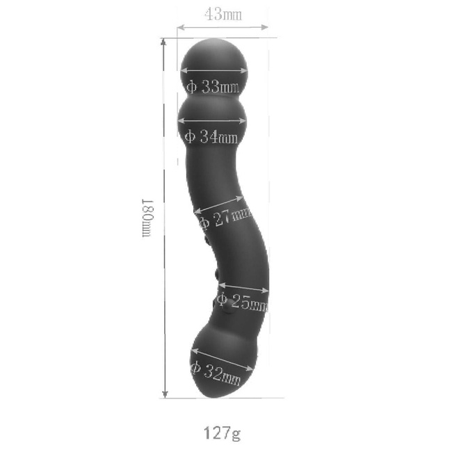Ogromne, dwustronne dildo do stymulacji punktu G i anusa 18 cm